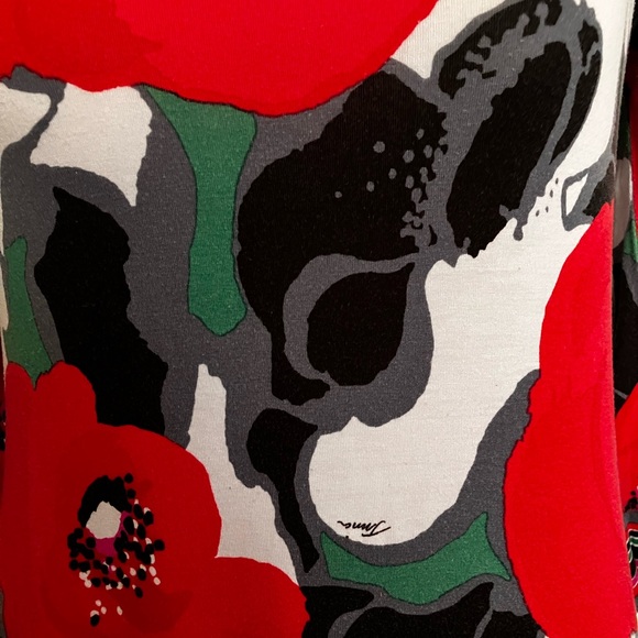 Trina Turk Form Fitting Flirty Floral Poppy Dress Size 2 - Picture 5 of 9